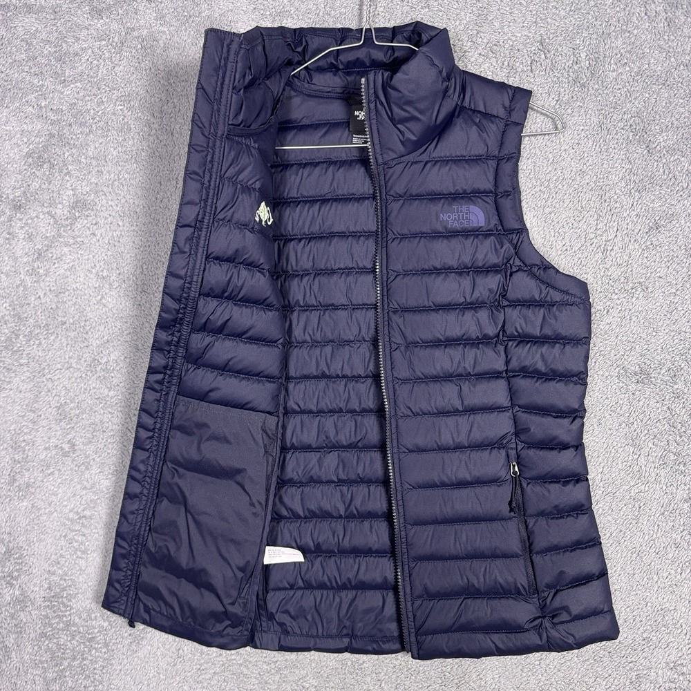 North Face Vest Womens S Gillet 700 Down Puffer Quilted Full Zip Hike Navy - Picture 9 of 14